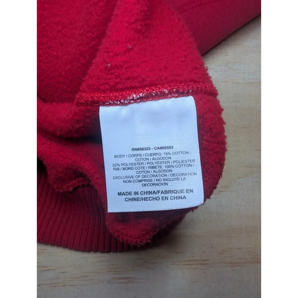 Nike Air Jordan Flight Jumpman Speckle Logo Red Crewneck Sweatshirt Mens XL